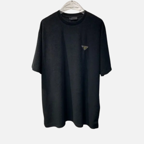Prada Terry-Cloth Effect cotton T-shirt Black