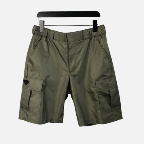 Prada – Nylon Gabardine Bermudas Shorts Green