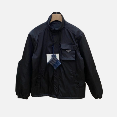 Prada Re-Nylon Puffer Jacket Black