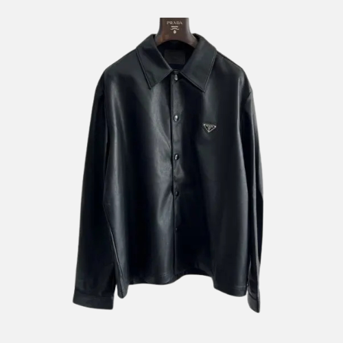 Prada Nappa Shirt Leather Black