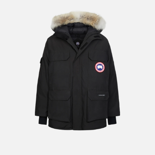 Canada Goose Down Jacket Black Red Logo