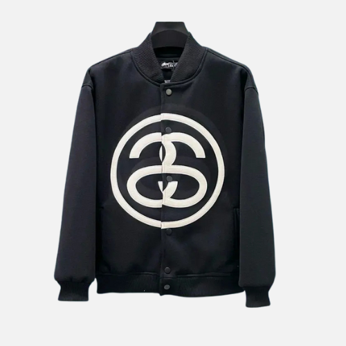Stussy SS-Link Varsity Jacket Black Colorway