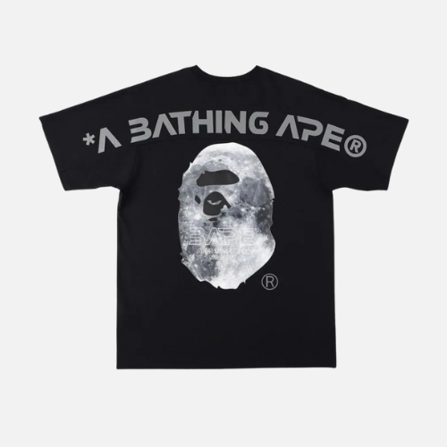BAPE Ape Head Moon Tee Black Cotton