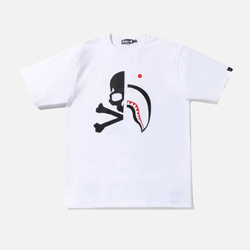 BAPE x Mastermind Half Shark MMB Tee White Cotton