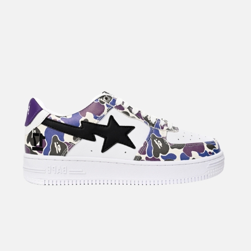 Bape STA Low White Purple Color Spray