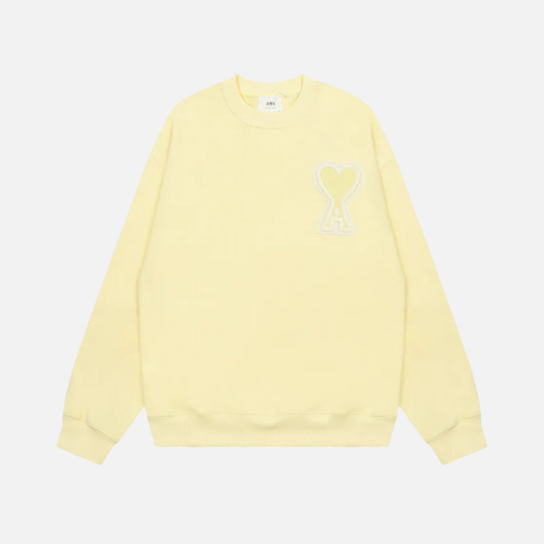 Hoodie Pastel Yellow AMI