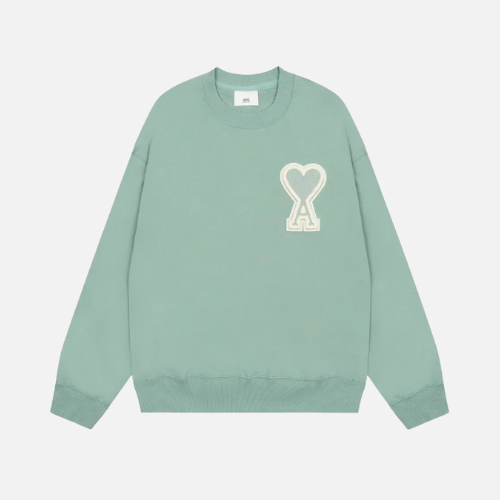 Hoodie Macaron Green AMI