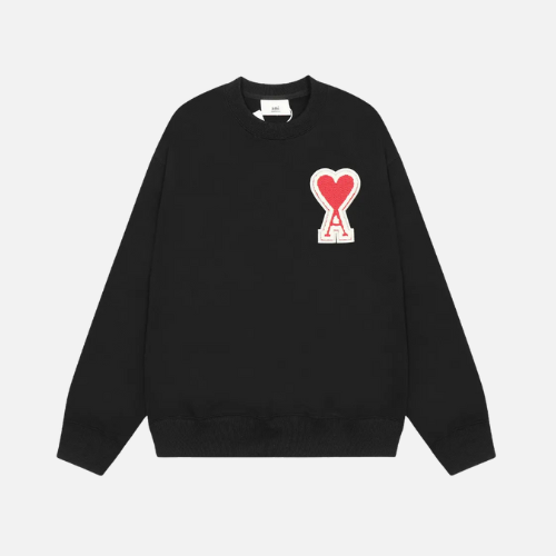 Hoodie Black Red AMI