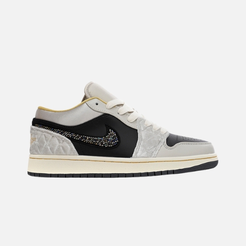 Air Jordan 1 Low- Black Grey Silk