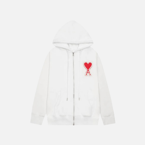 Hoodie Red White AMI