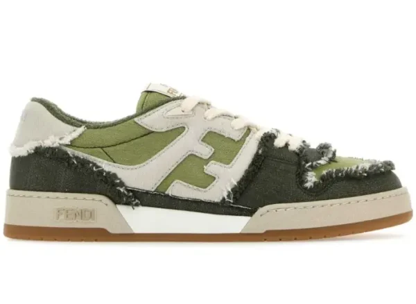 FENDI Fendi Match denim sneaker green/white