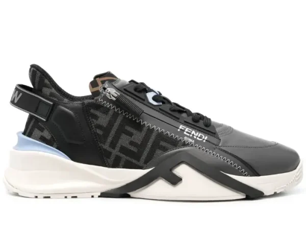 FENDI Flow panelled slip-on sneakers black/grey