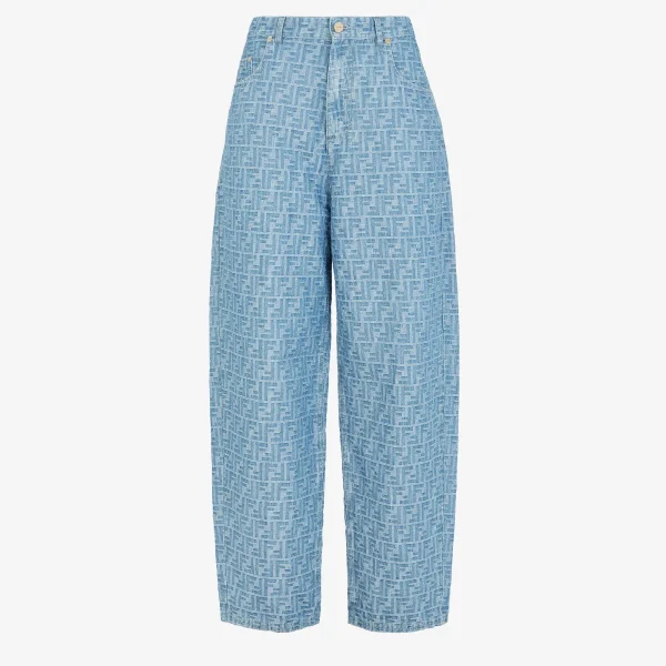 FENDI Jean long Jean Bleu clair
