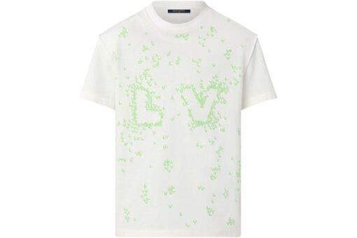 LV Spread Embroidery T-Shirt Milk White/Green