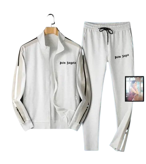Palm Angels Zipped Cotton Tracksuit White