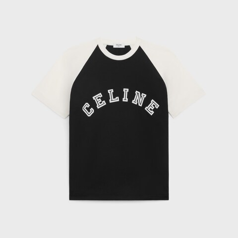 Celine Loose T-shirt Cotton Jersey Black White