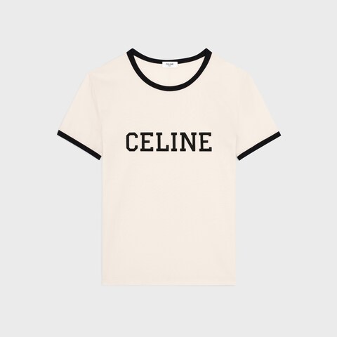 Celine Regular T-shirt Cotton Jersey Washed White