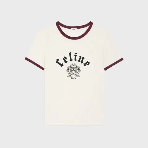 regular t-shirt with cotton jersey crest