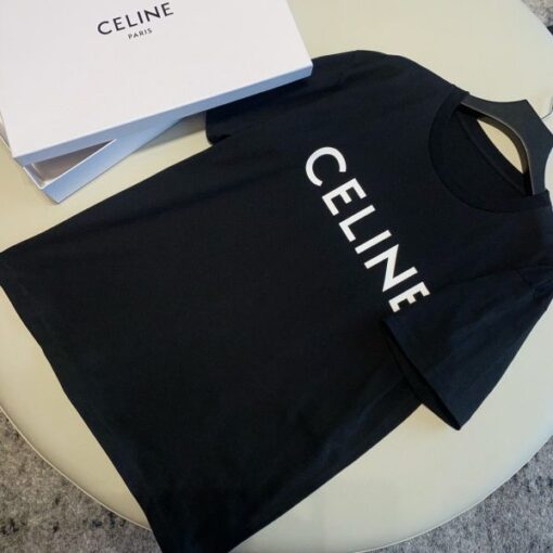 Celine Loose T-shirt Cotton Jersey Black And White