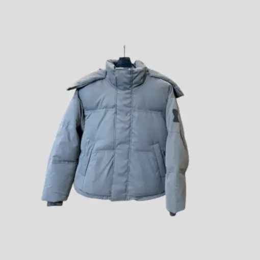 AMI Paris New Down Jacket Ice Blue