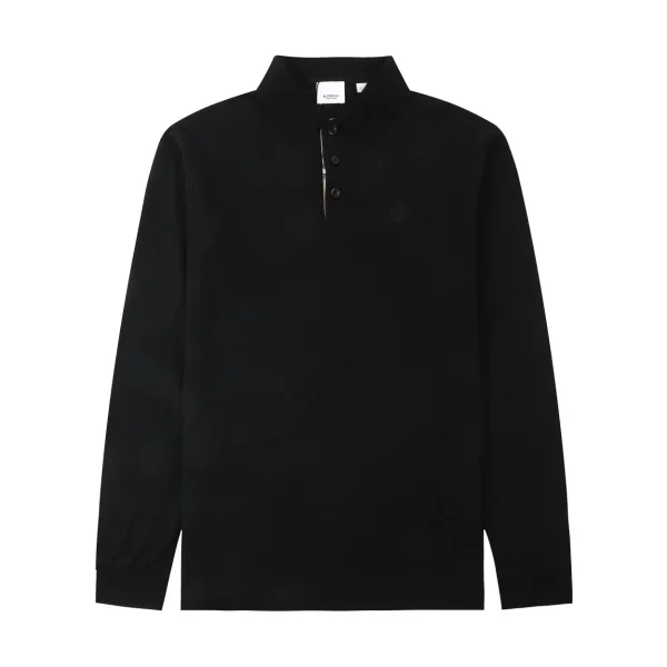 Burberry Long Sleeve Polo T-Shirt Black