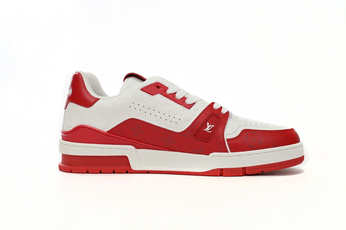 Louis Vuitton Trainer- White Red - Imagen 4