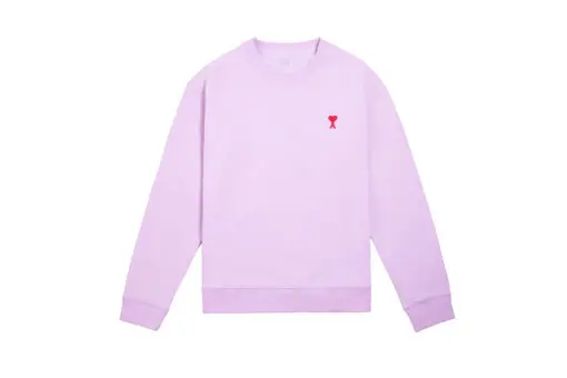 Ami Paris De Coeur Long Sleeved Sweatshirt Pink