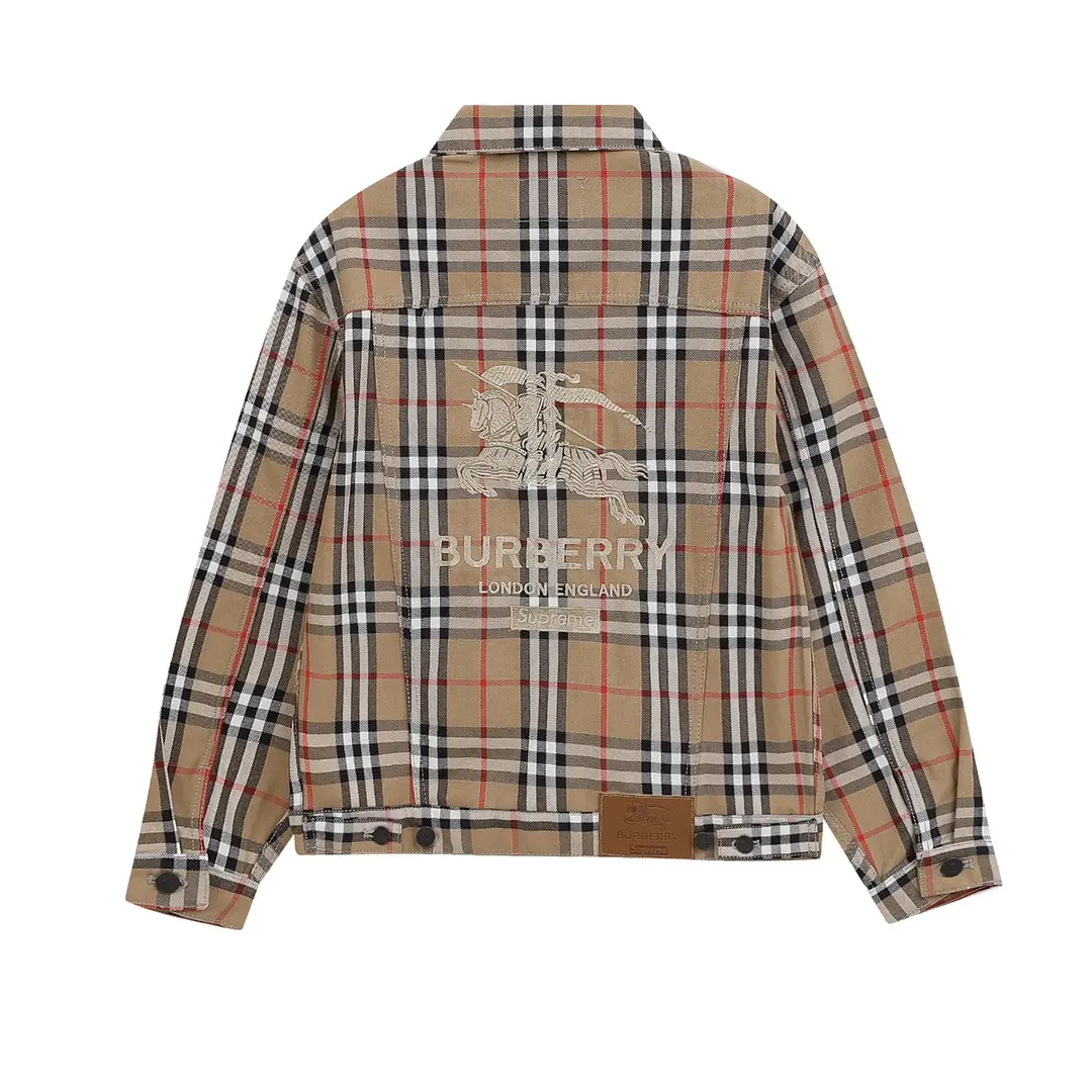Burberry Check Denim Jacket Sand IP Check - Imagen 2