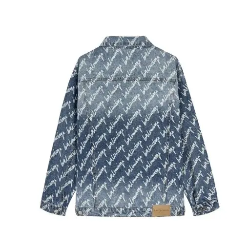 Balenciaga Lightning Bolt Denim Jacket Washes Blue - Imagen 2