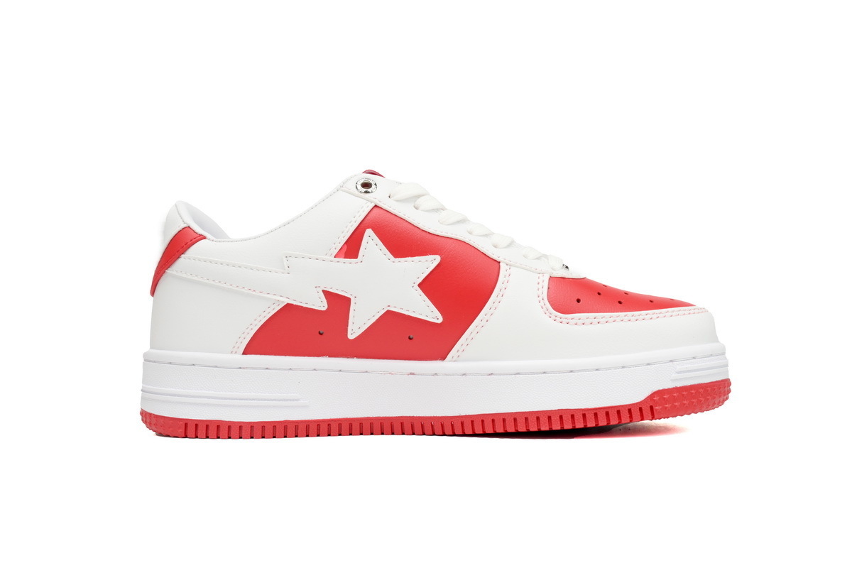 Bape STA Low Red And White - Imagen 4