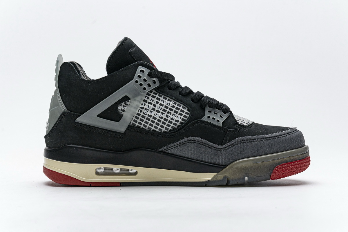 OFF White x Air Jordan 4 Bred - Imagen 4
