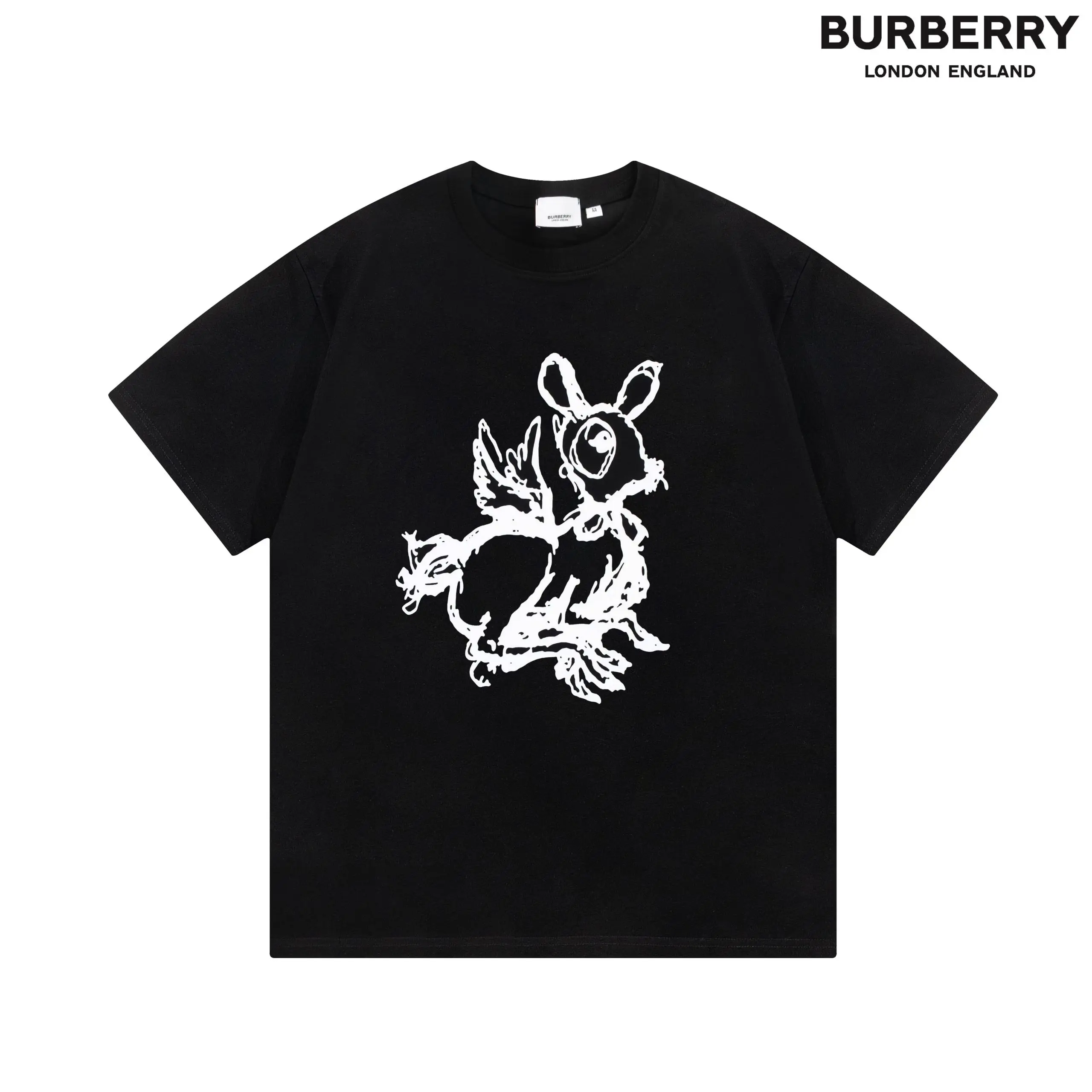 Burberry T-shirt White & Black - Imagen 2