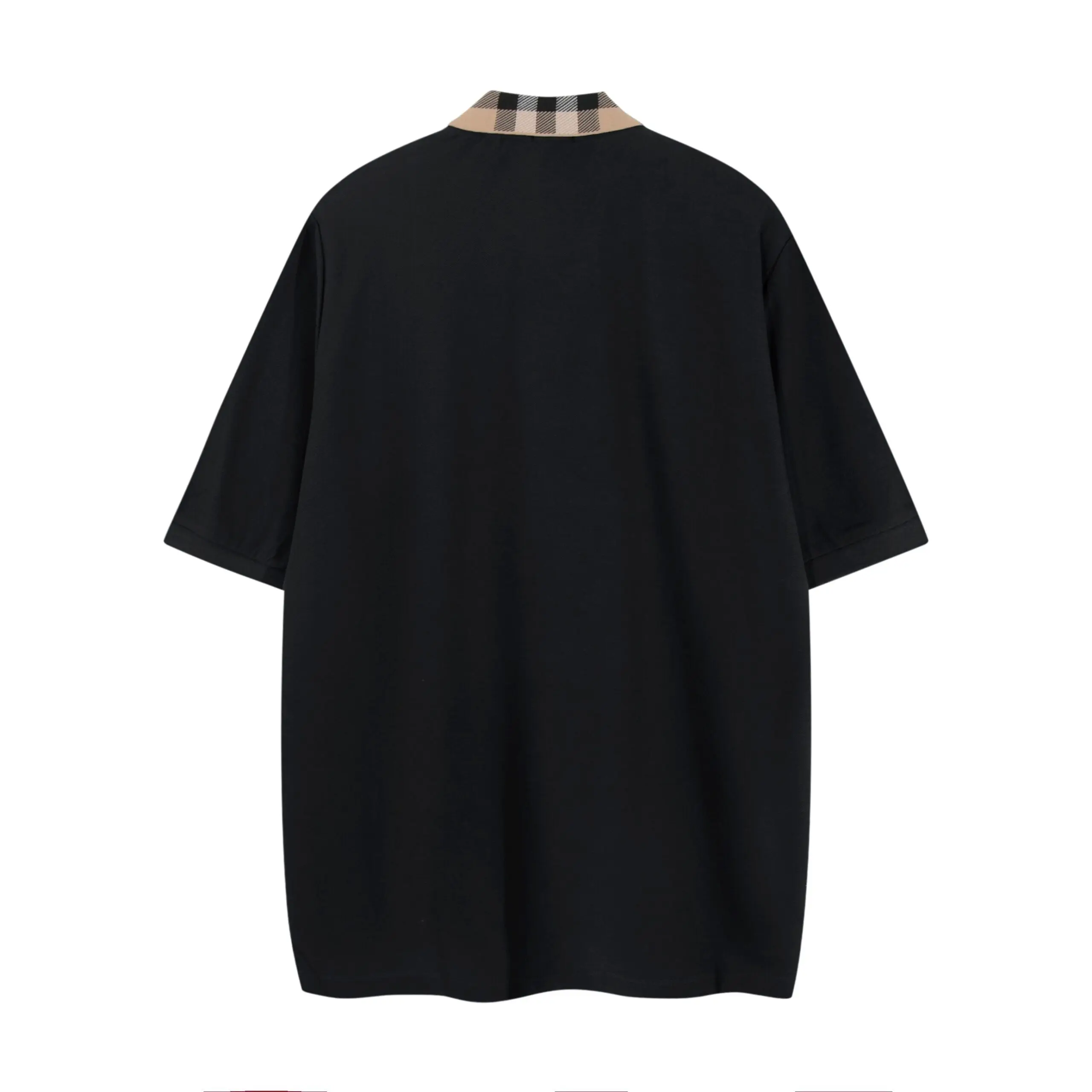 Burberry Cheack Harrington Polo T Shirt Black - Imagen 2