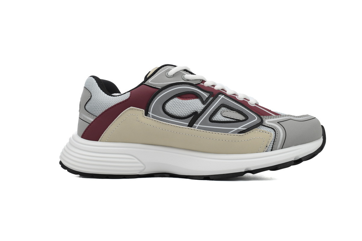 Dior B30- Sneakers Grey Apricot Maroon - Imagen 2