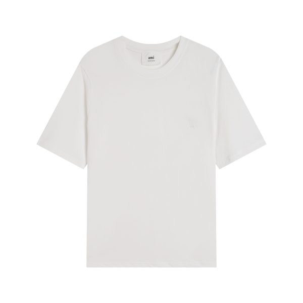 AMI Paris Cropped T-Shirt White