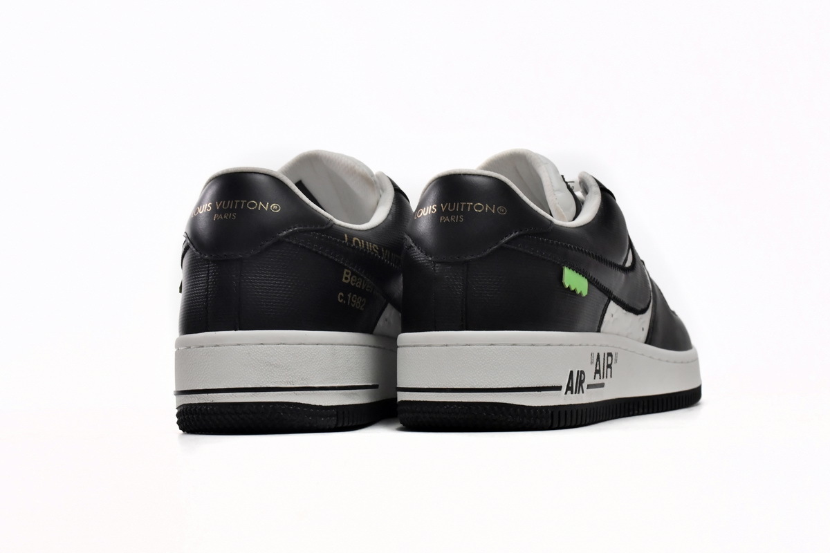 Louis Vuitton x Nike Air Force 1 Black White - Imagen 3