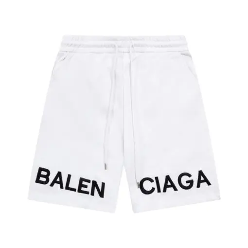 Balenciaga Black Logo Short White