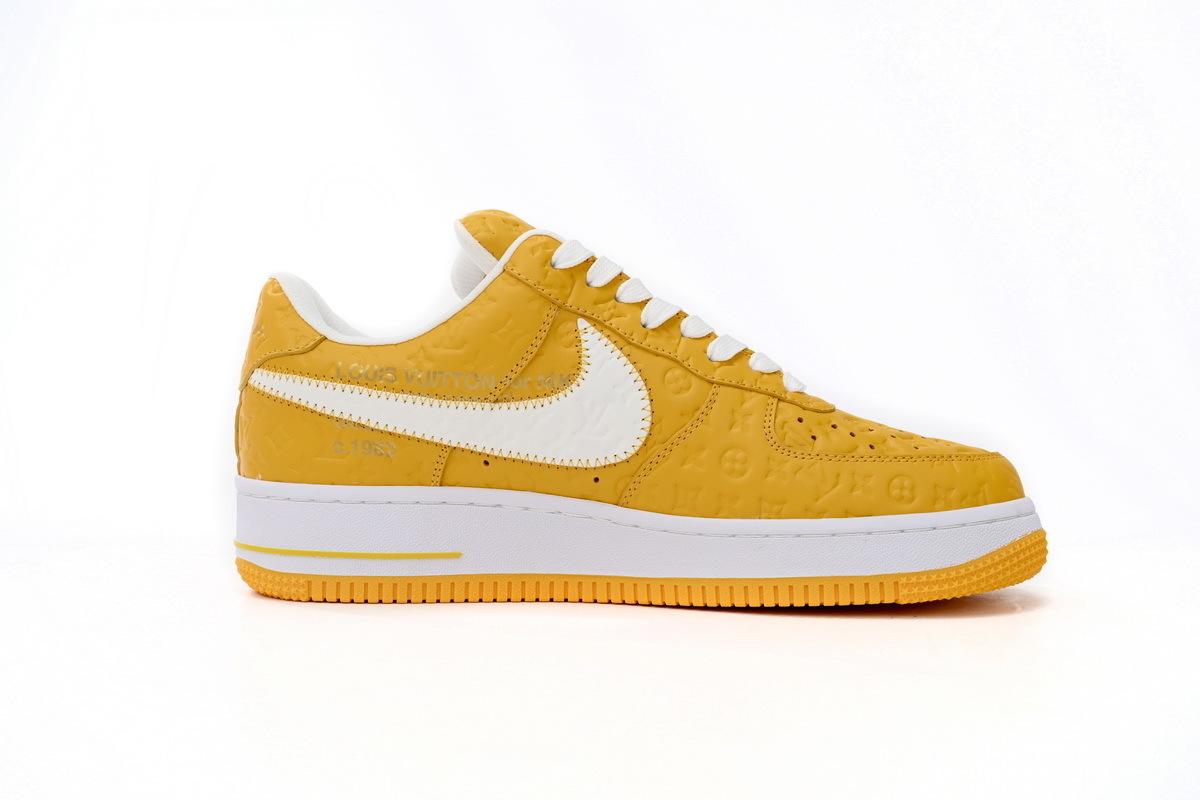Louis Vuitton x Nike Air Force 1 Co Branded White Yellow - Imagen 4