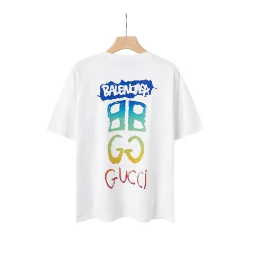 Balenciaga collaboration T-shirt Black White - Imagen 3