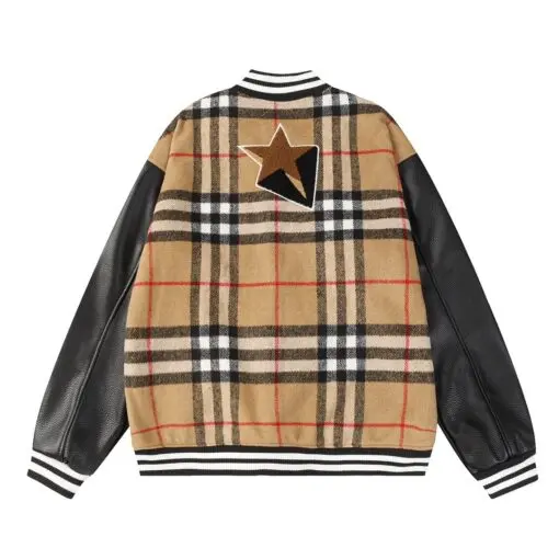 Burberry Jacket White Brown Check & Black - Imagen 2
