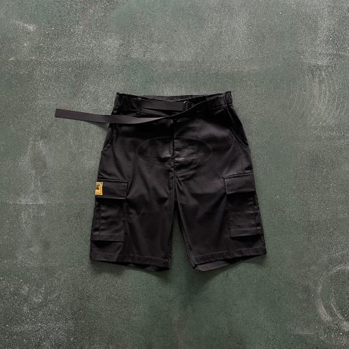 Corteiz Guerillaz Cargo Shorts Black