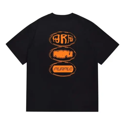 BAPE Purple Brand T Shirt Black With Orange Stack - Imagen 2