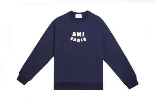 Ami Paris Sweatshirt Navy Blue
