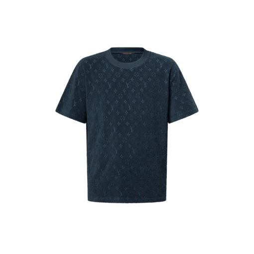 LV Monogram French Terry T-Shirt Dark Navy Blue