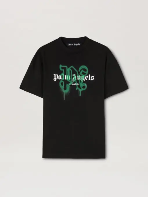 Palm Angels Multicolor logo embroidered T-shirt