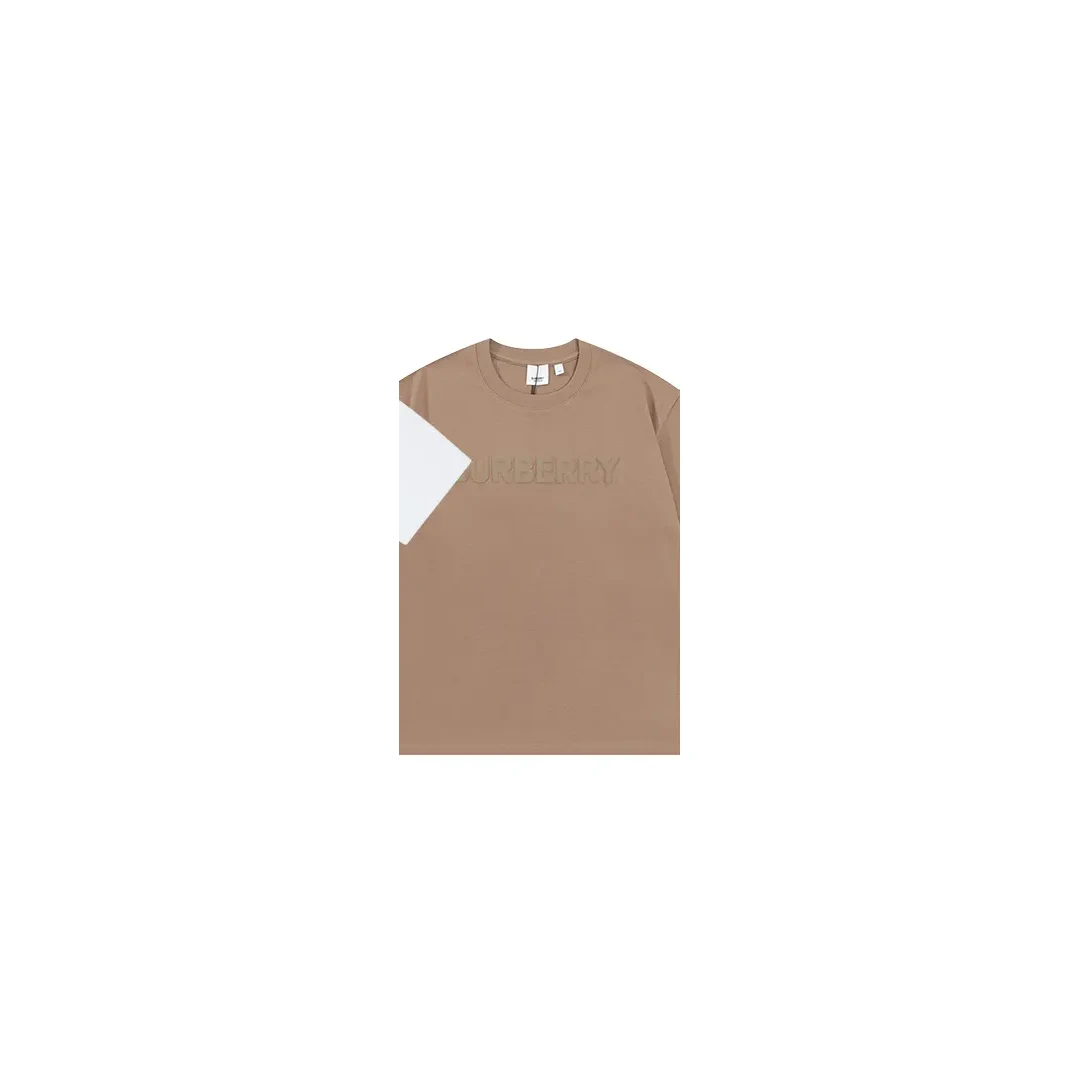 Burberry logo Print cotton T-shirts Brown
