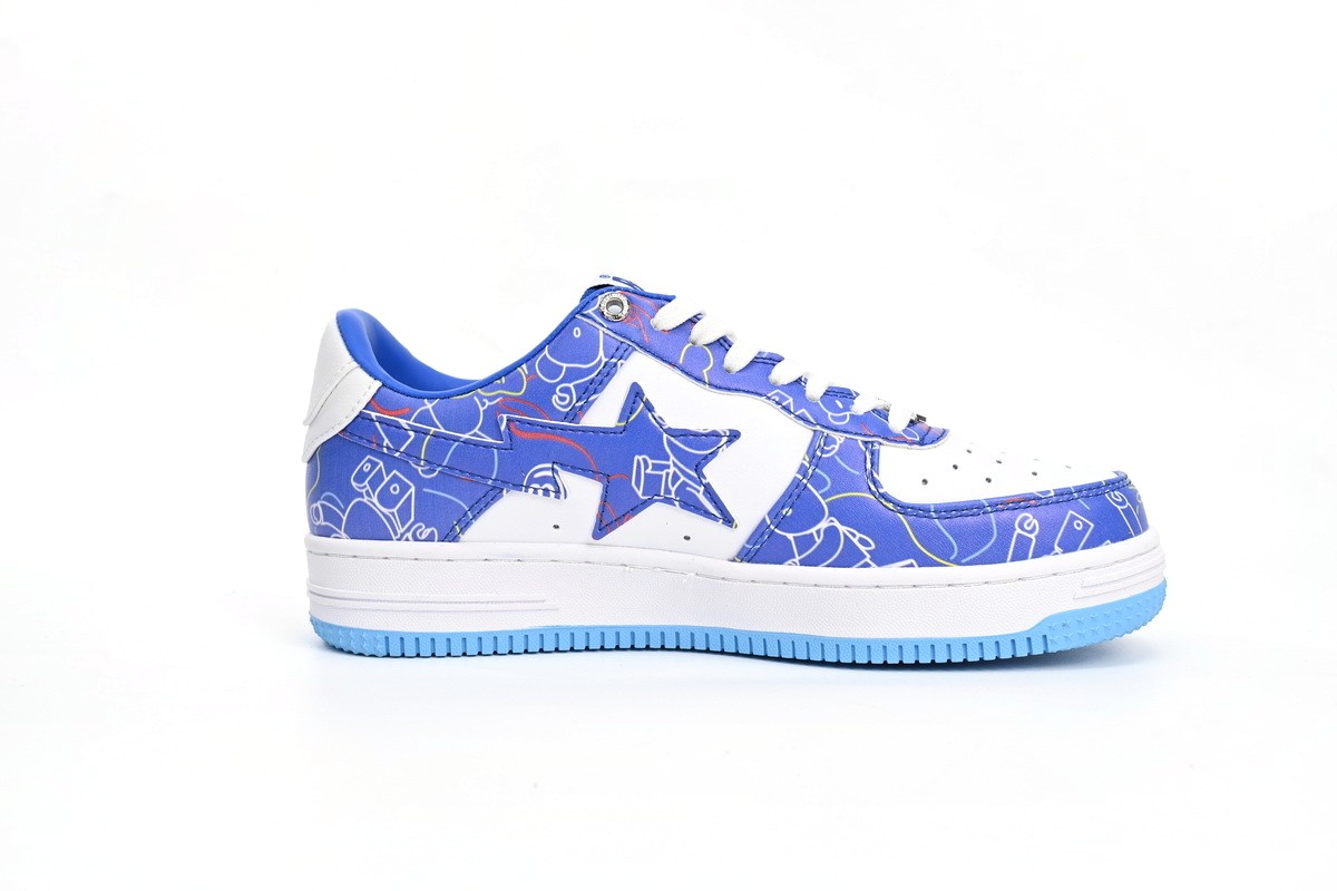 Bape STA Low Black Blue Color Spray Painting