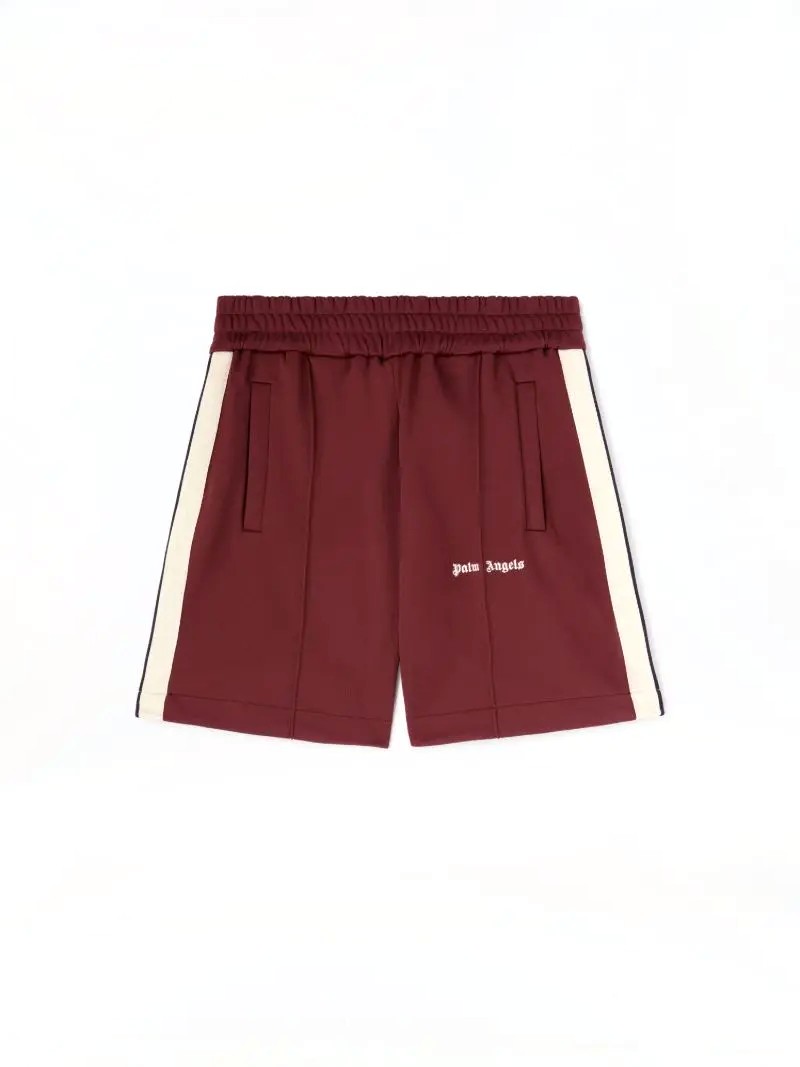 Palm Angels Embroidered Logo Track shorts BURGUNDY