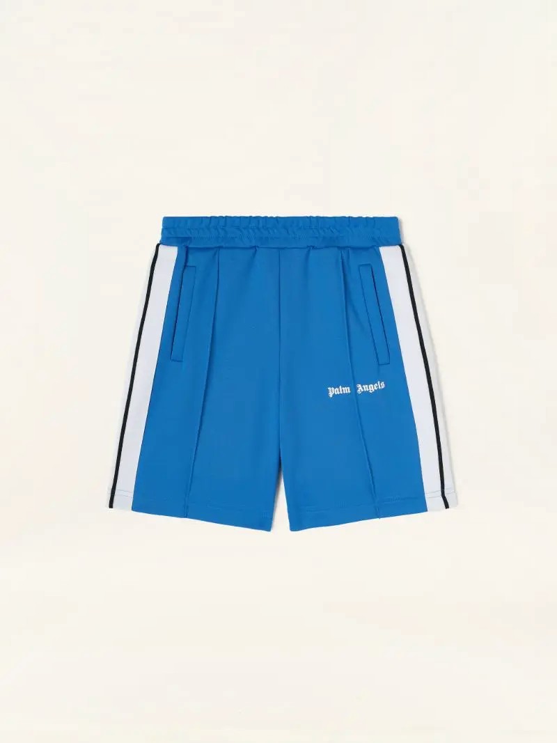 Palm Angels logo-print track shorts LIGHT BLUE WHITE