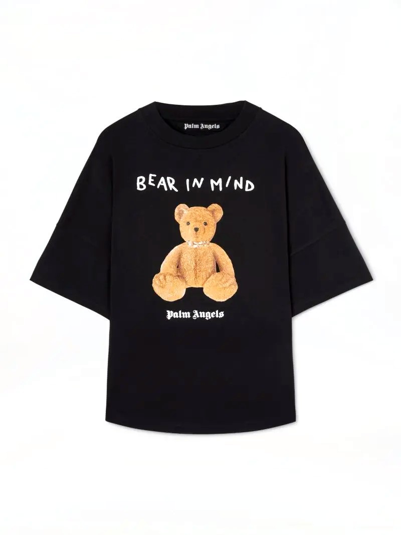 Palm Angels Bear in Mind Over T-shirt 060 BLACK – BROWN